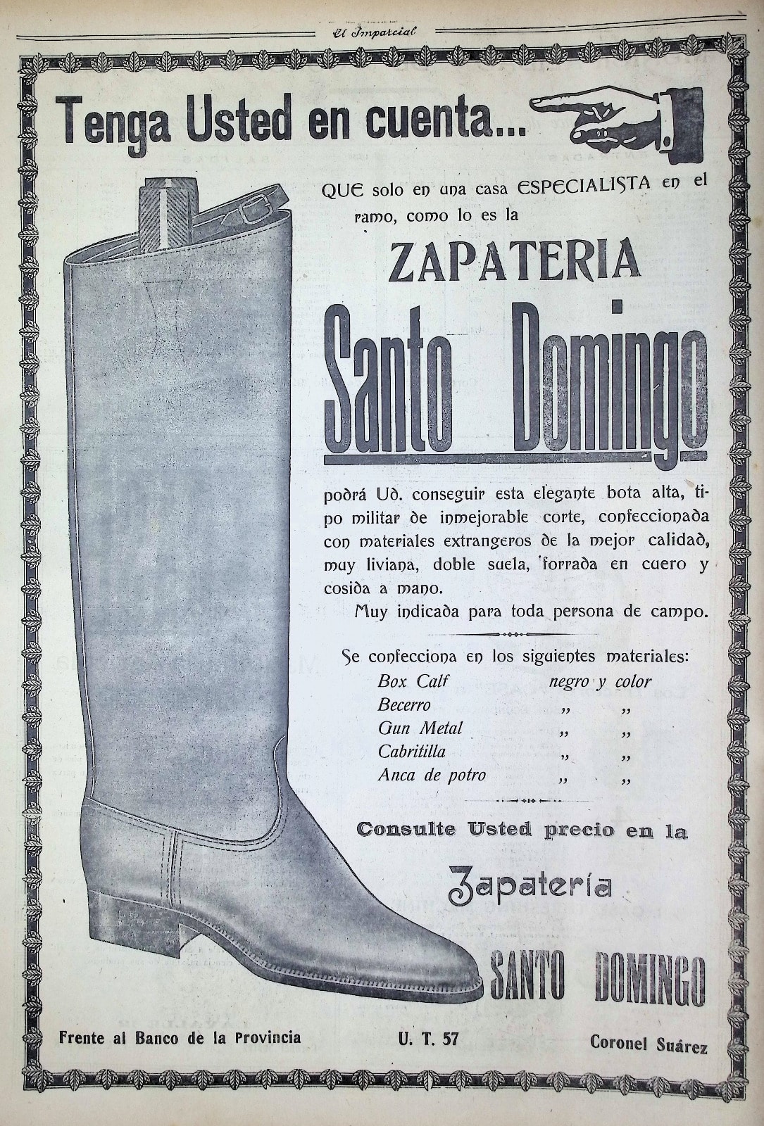 La columna de la Biblioteca Popular Sarmiento: Cuando la publicidad era poesía