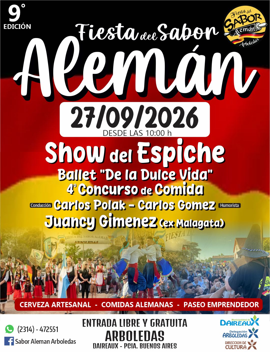 Arboledas se prepara para la Fiesta del Sabor Alemán el 27 de septiembre