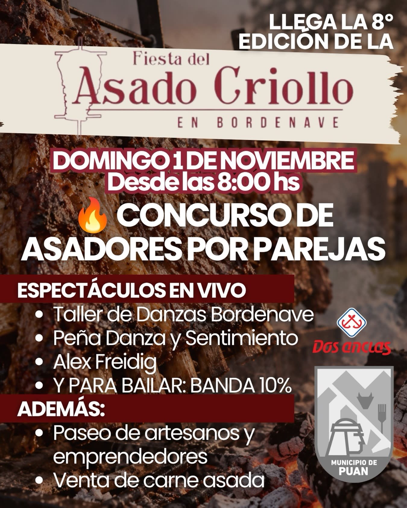 Bordenave se prepara para la 8.ª Fiesta del Asado Criollo el 1 de noviembre