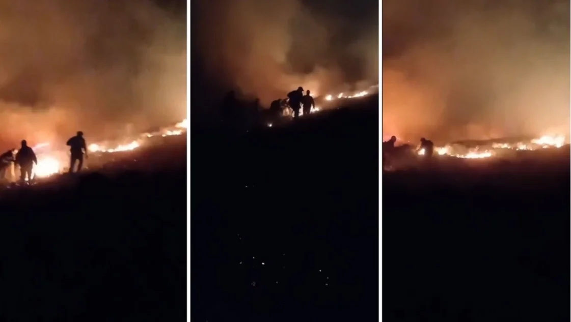 Convocaron a más bomberos de la región por el incendio serrano que comenzó en Coronel Suarez