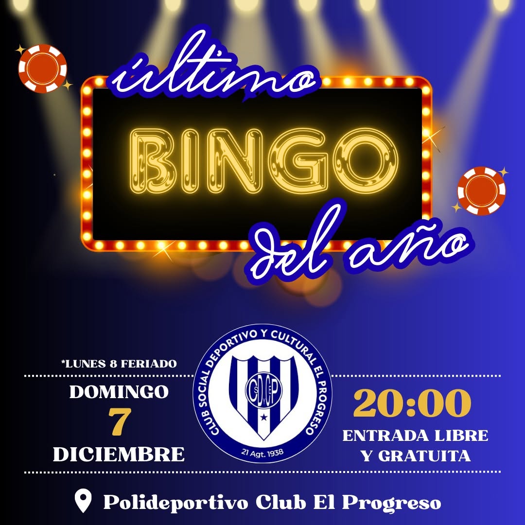 Último bingo del año en El Progreso