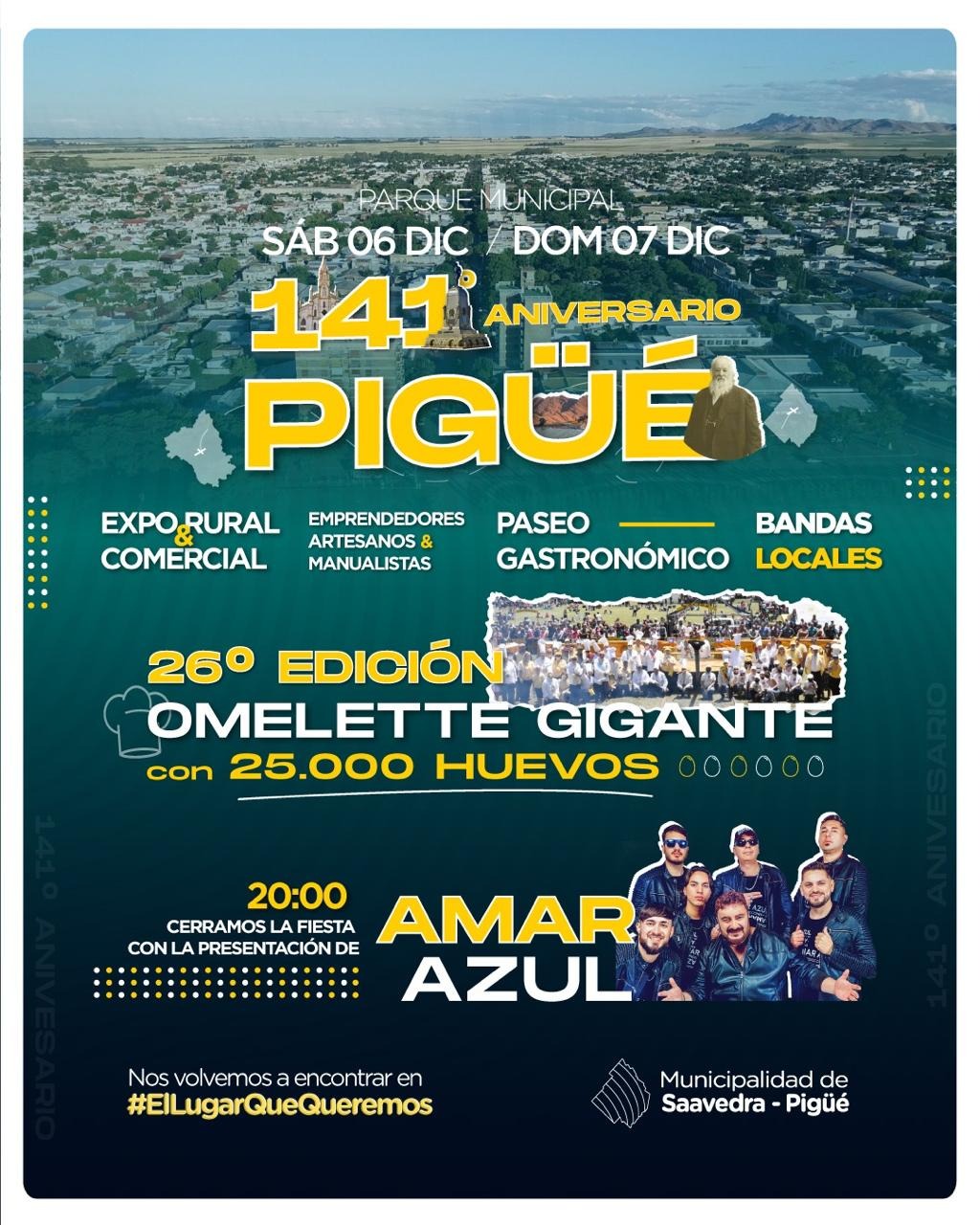 Pigüé celebra su 141° aniversario con la 26° edición del Omelette Gigante