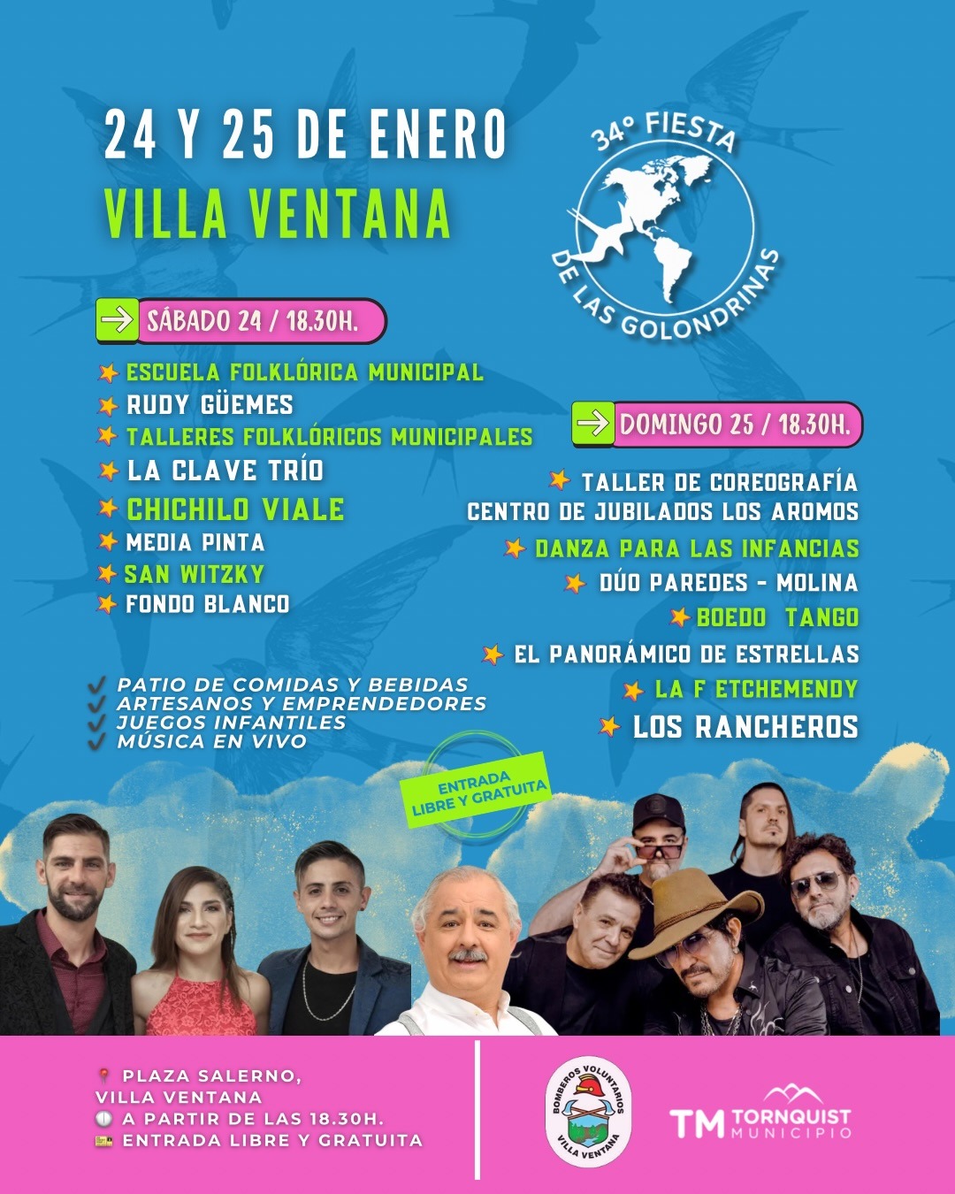 Se viene 34° Fiesta de las Golondrinas en Villa Ventana 