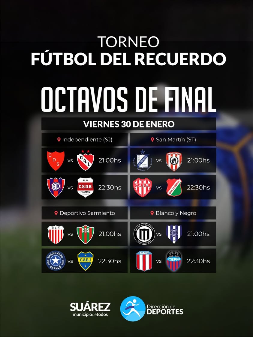 Torneo Fútbol del Recuerdo: este viernes se juegan los 8vos de final