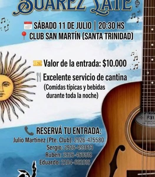 Peña folklórica en Club San Martín: un mismo latido el 11 de julio