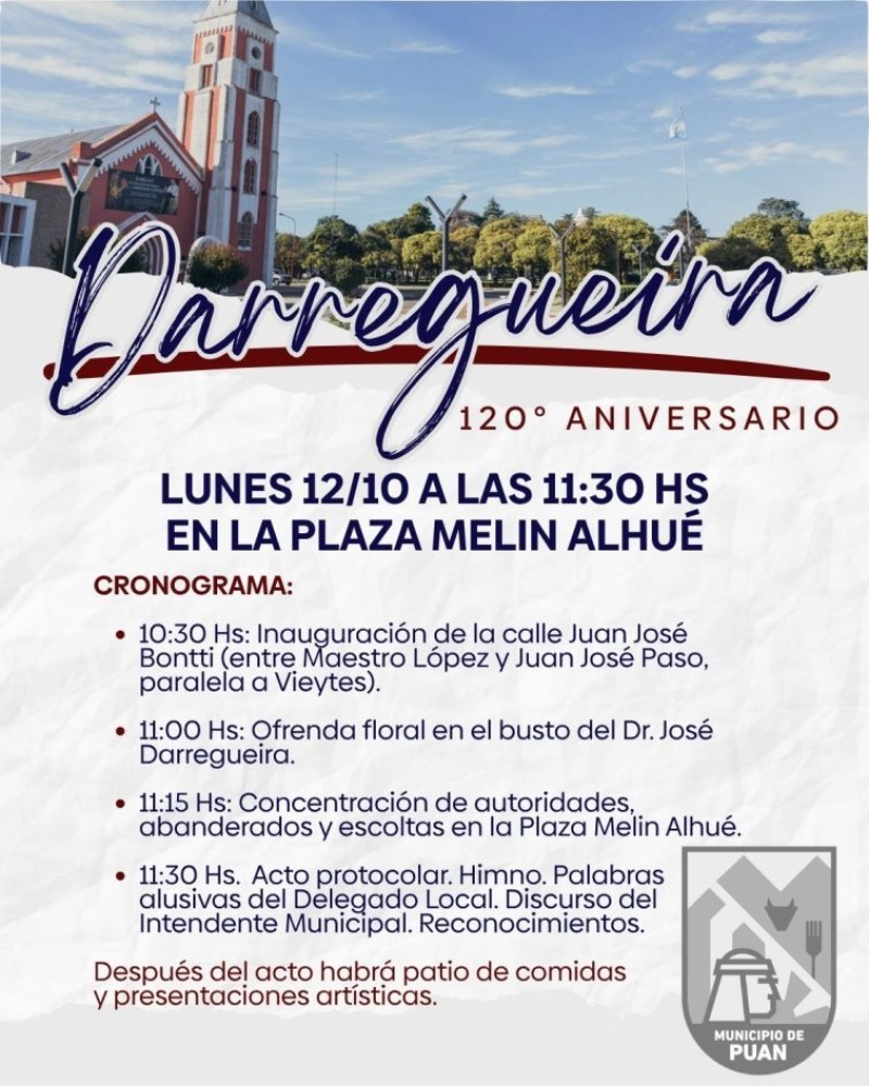 Celebración 120° aniversario de Darregueira