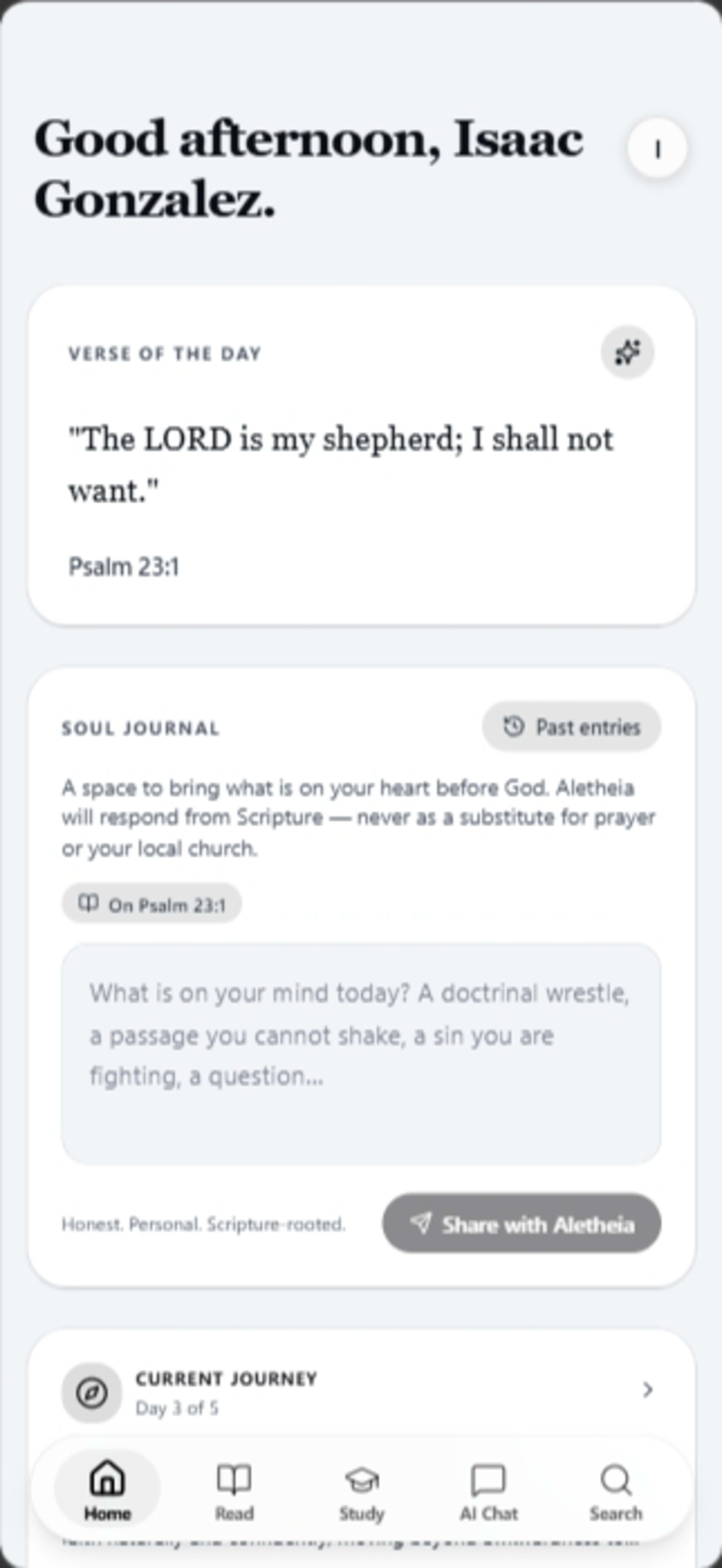 Aletheia Bible — Home mobile