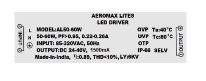 LED driver set suitable for COB type LED street light fixture/ 60W LED well Glass fitting