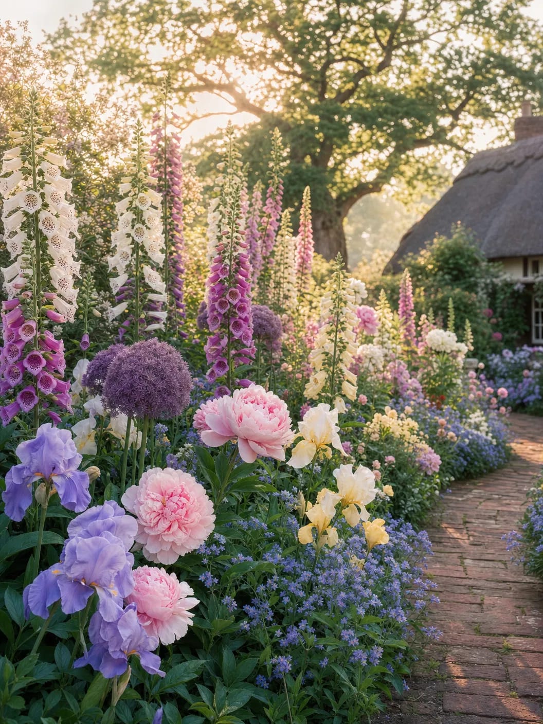 English garden in spring