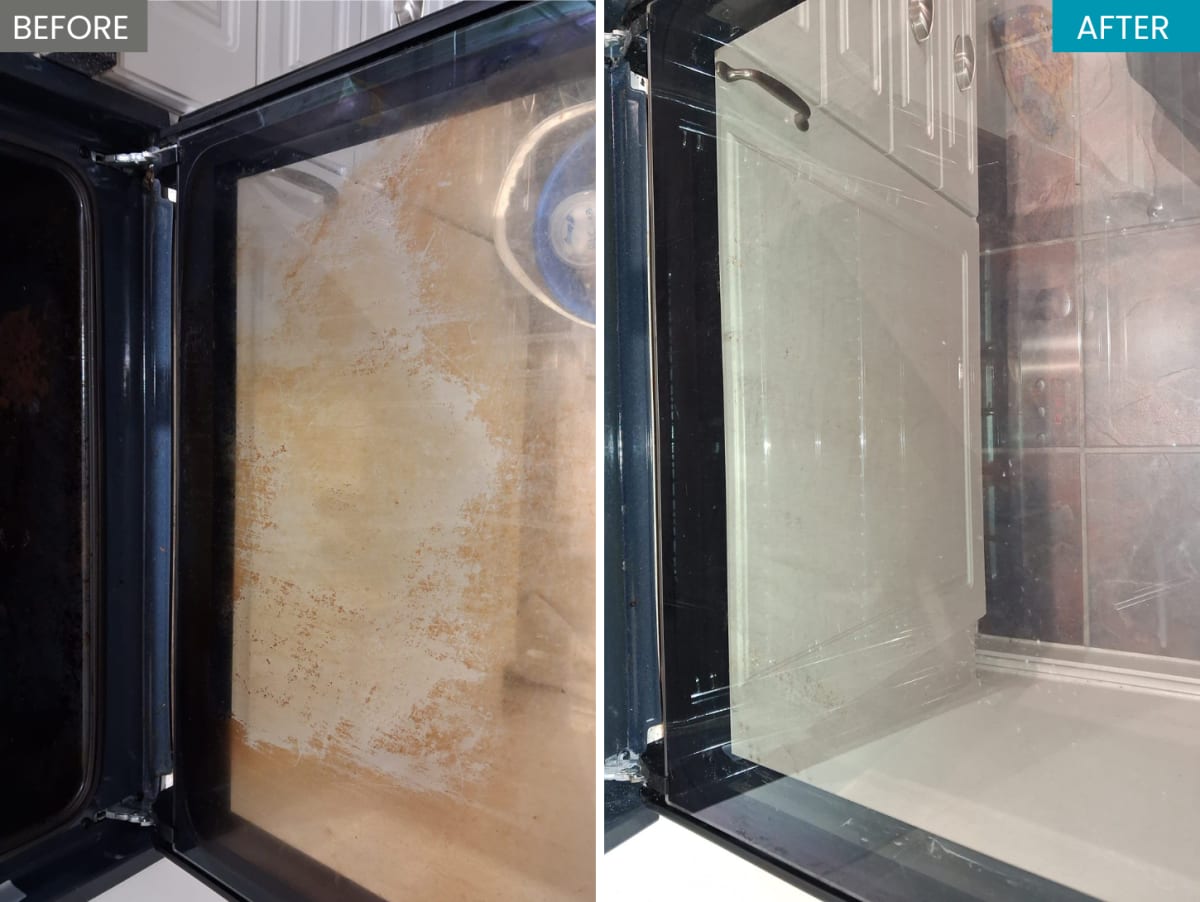 Before and after External Jet Washing