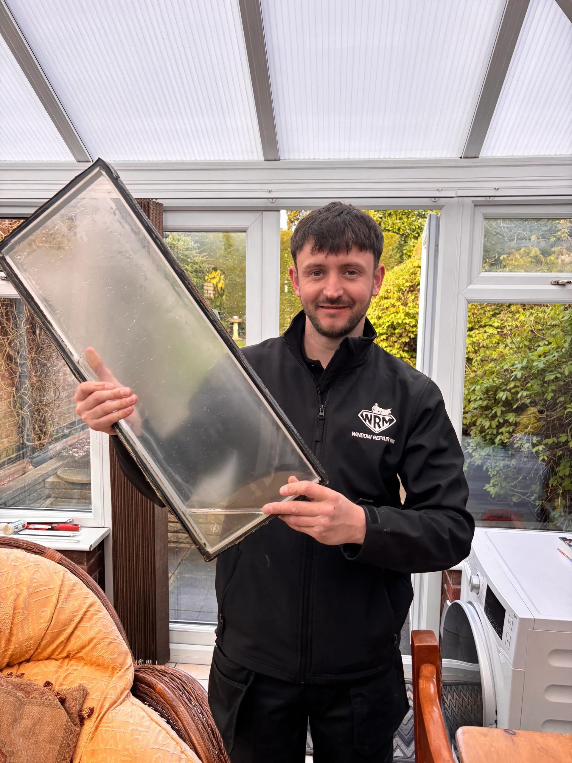 Window Repair Man at work