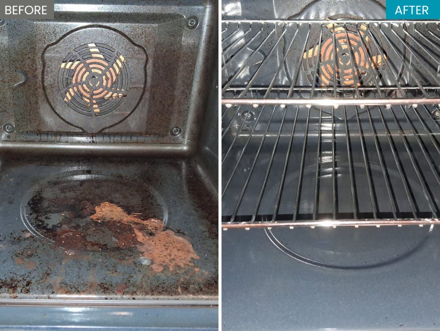 Before and after Deep Oven Restoration