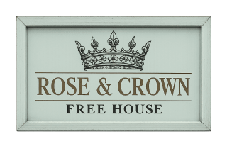 The Rose & Crown Free House, Mayfield, East Sussex — painted pub sign