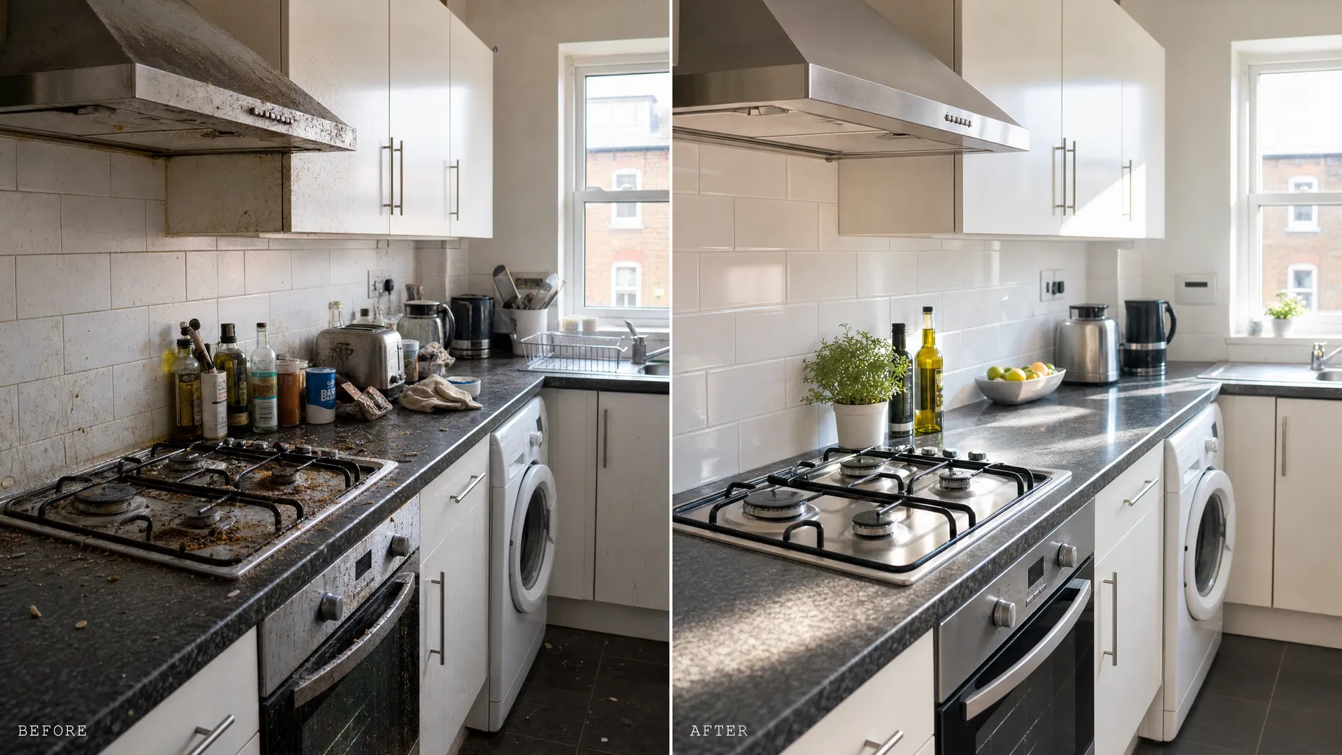 End of Tenancy before and after — Kitchen reset, BN1 Brighton