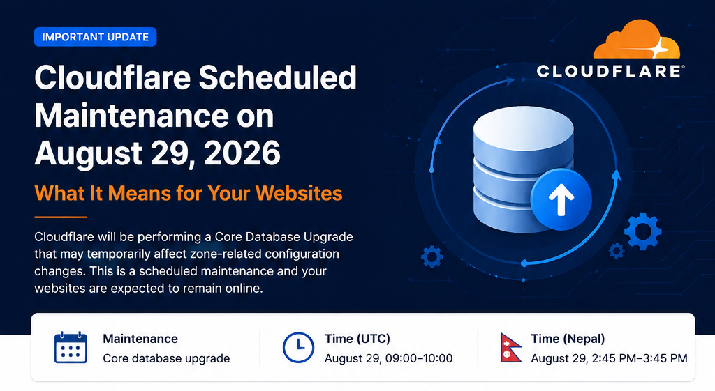 Cloudflare Scheduled Maintenance on August 29, 2026: What Website Owners Need to Know