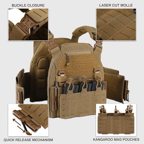 Vue 3 de Votagoo Gilet Tactique Pour