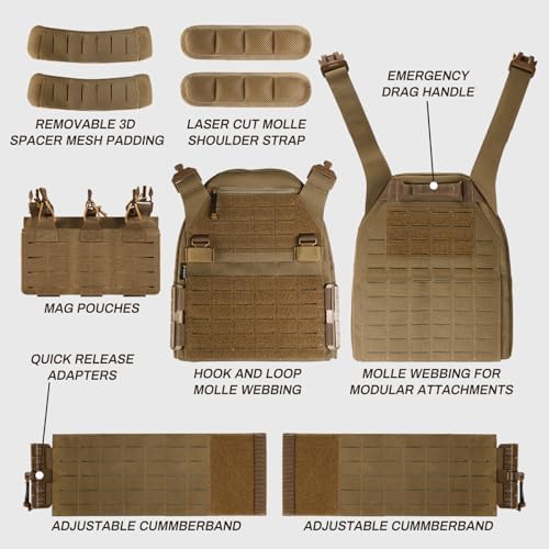 Vue 4 de Votagoo Gilet Tactique Pour