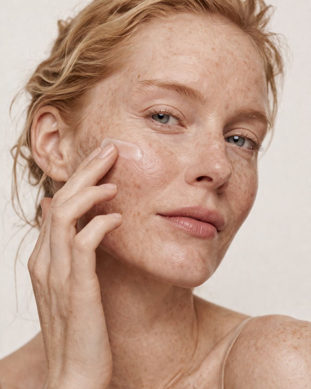Active Suncream on light skin tone — type I