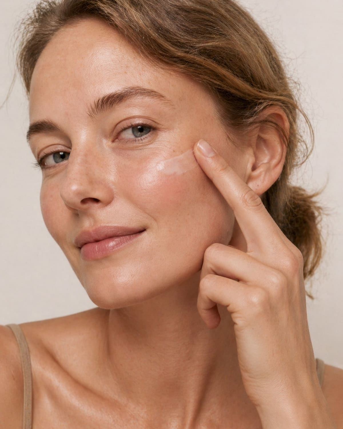 Active Suncream on light skin tone — type II