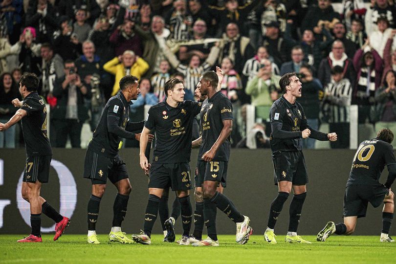 Serie A 2024/25: Selebrasi pemain-pemain Juventus dalam laga Juventus vs Lazio di pekan 8 infomainbola Sabar, Kunci Juventus Kalahkan Lazio