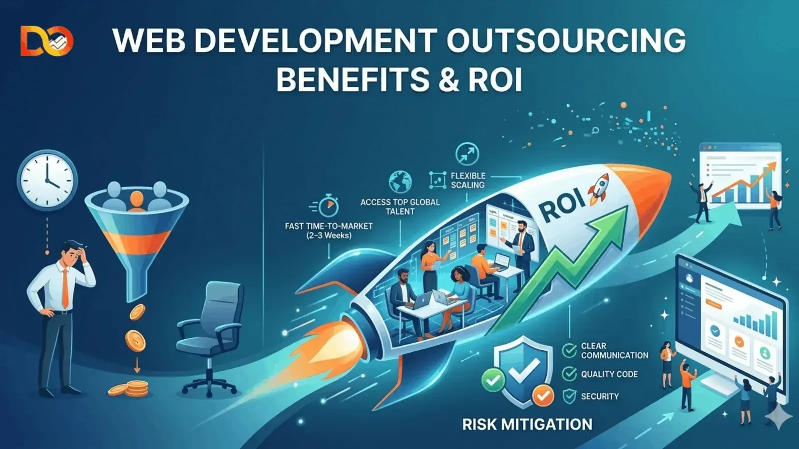 Web Development Outsourcing: Benefits, Risks & ROI Explained for Businesses