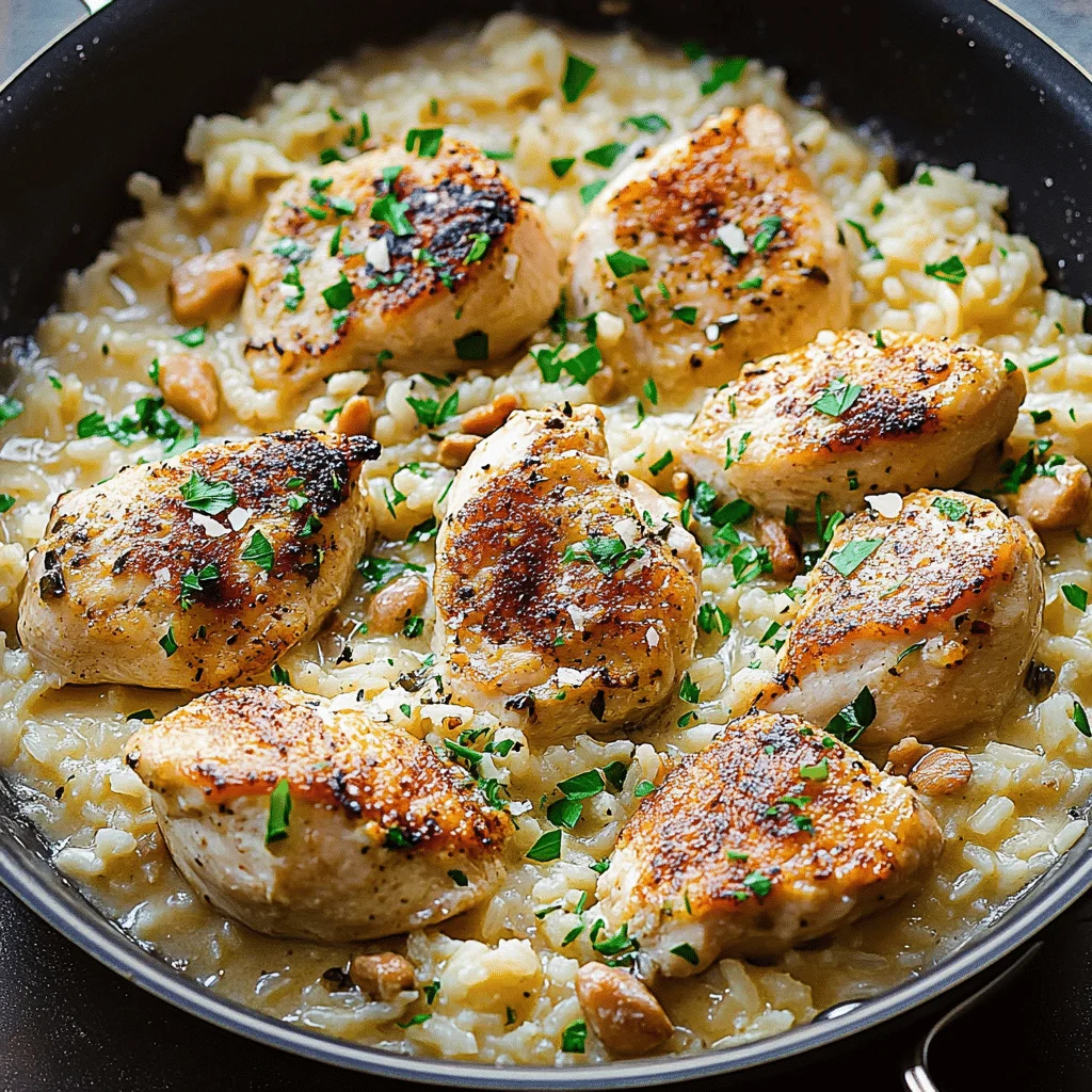 One-Pan Creamy Parmesan Chicken & Rice