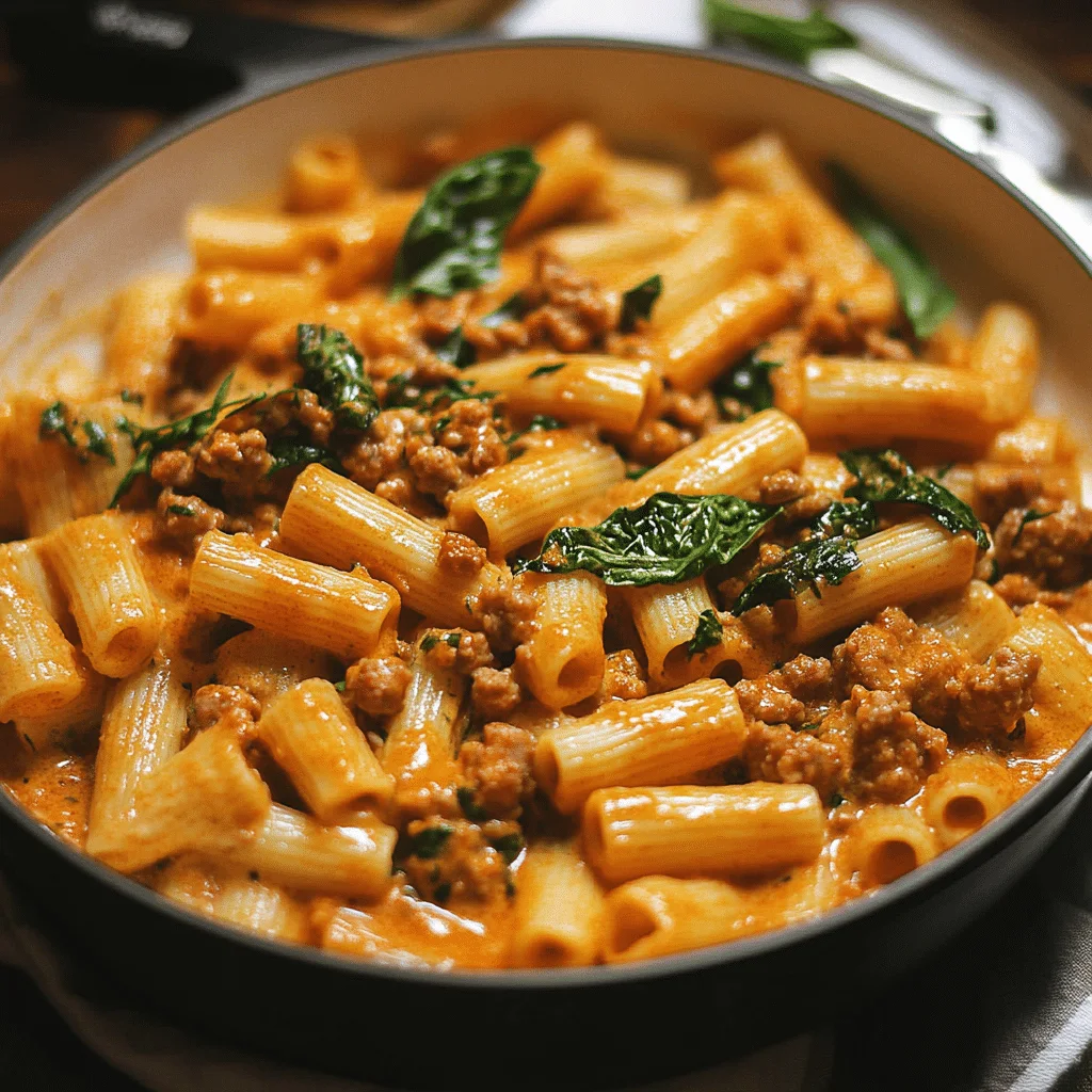 Creamy Sausage Rigatoni