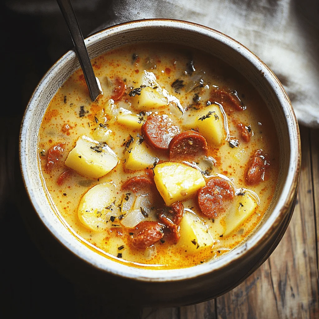 Spanish Potato Soup with Chorizo