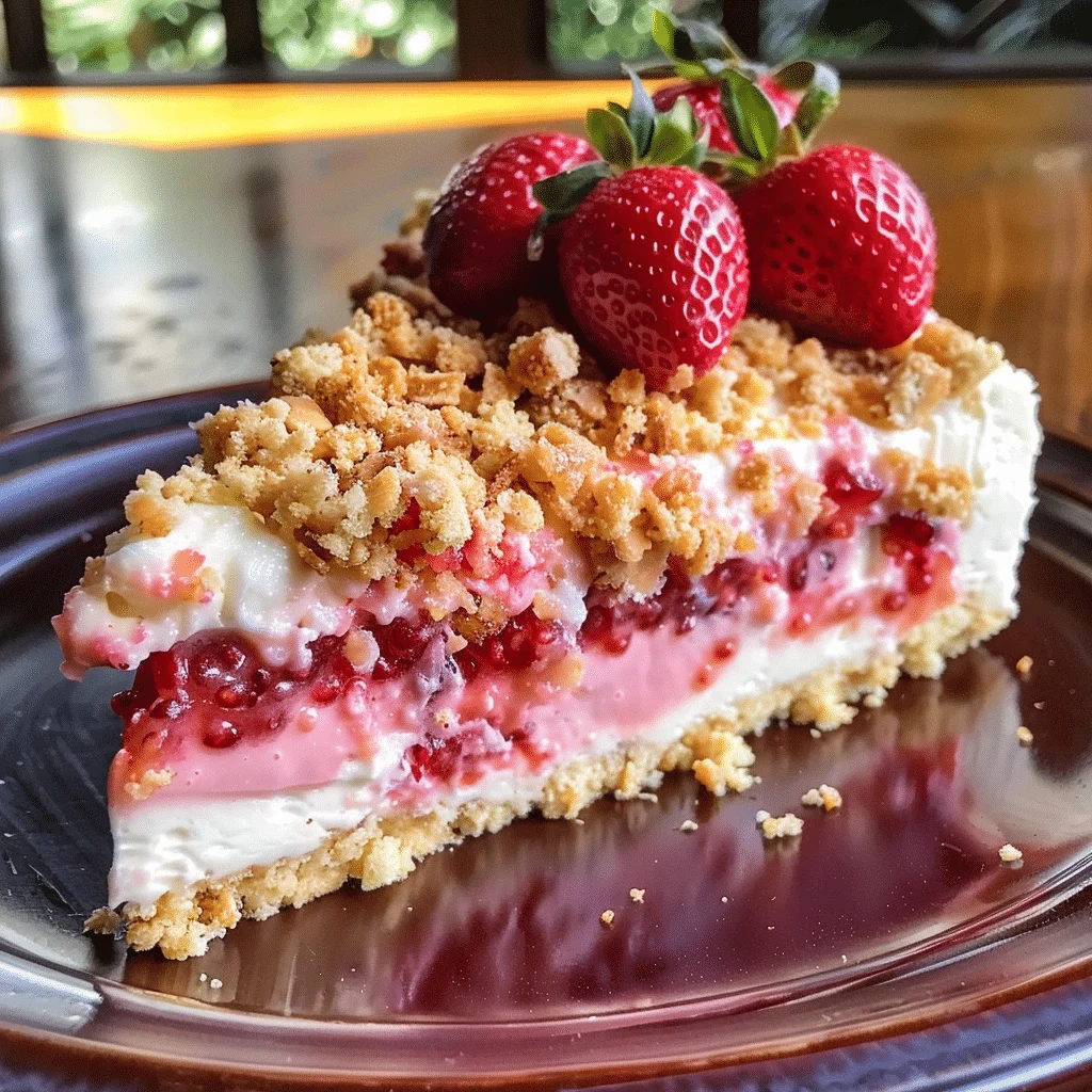 Berrylicious Strawberry Crunch Cheese Cake