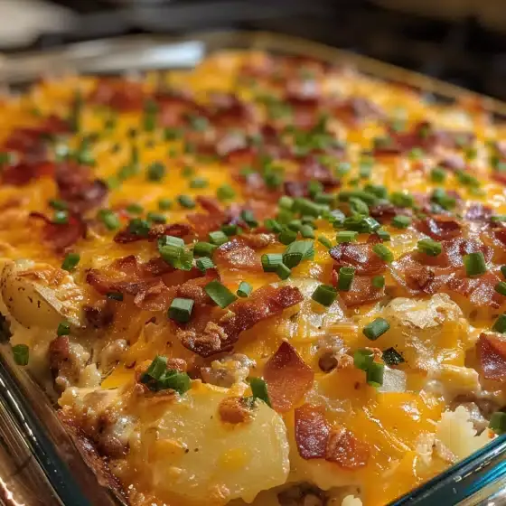 Loaded Potato & Meatloaf Casserole