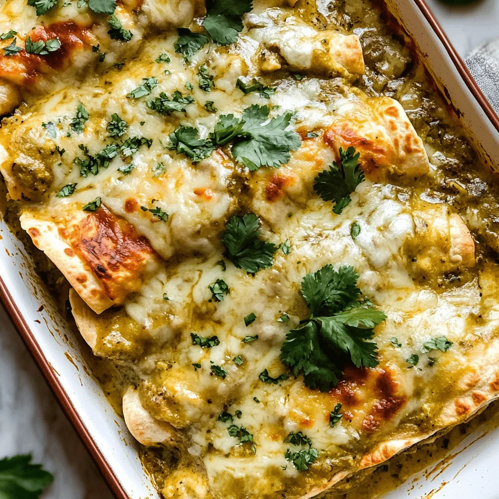 Green Chile Chicken Enchiladas