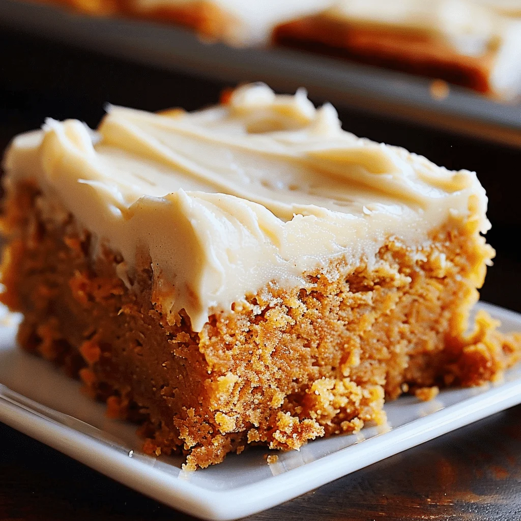 Pumpkin Bars with Cream Cheese Frosting