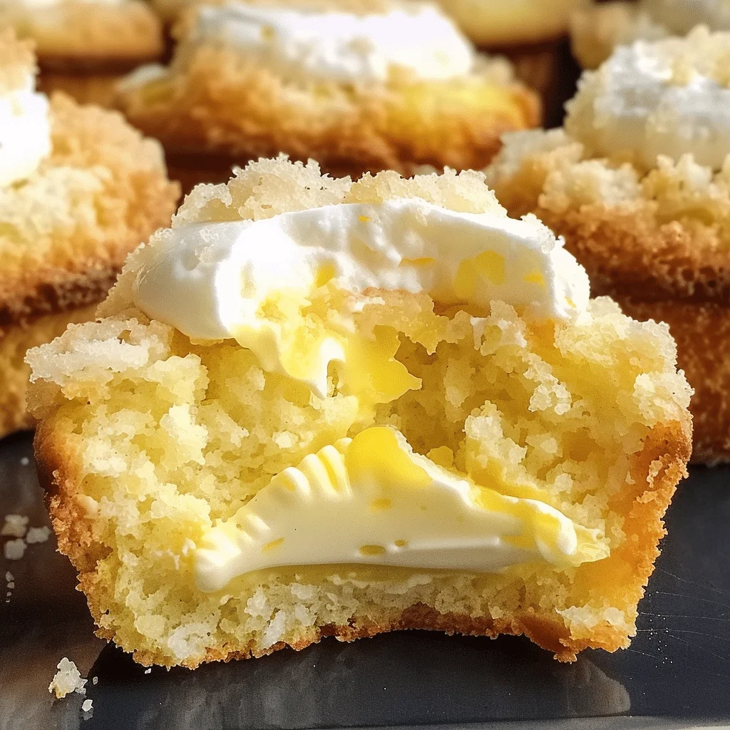 Lemon Muffins with Cream Cheese Filling