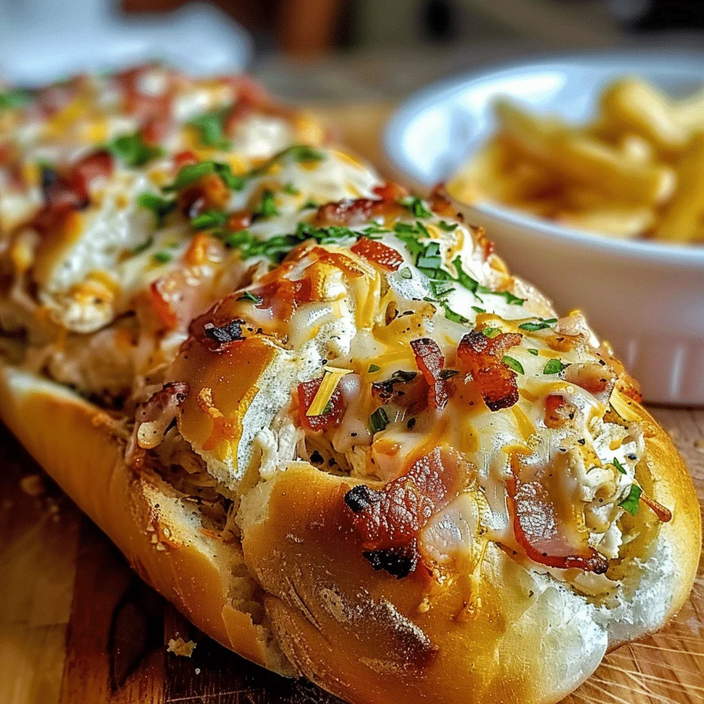 Chicken Bacon Ranch Stuffed Bread
