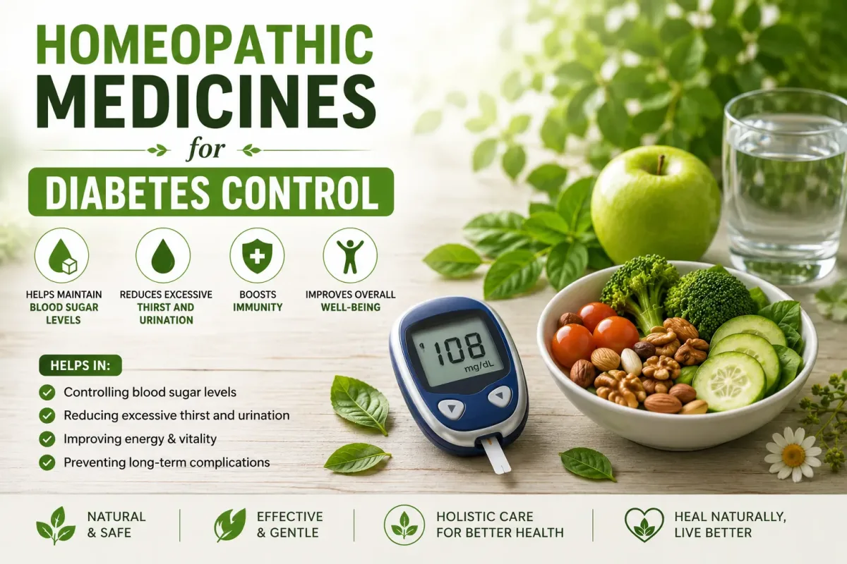 Homeopathic medicines for diabetes control