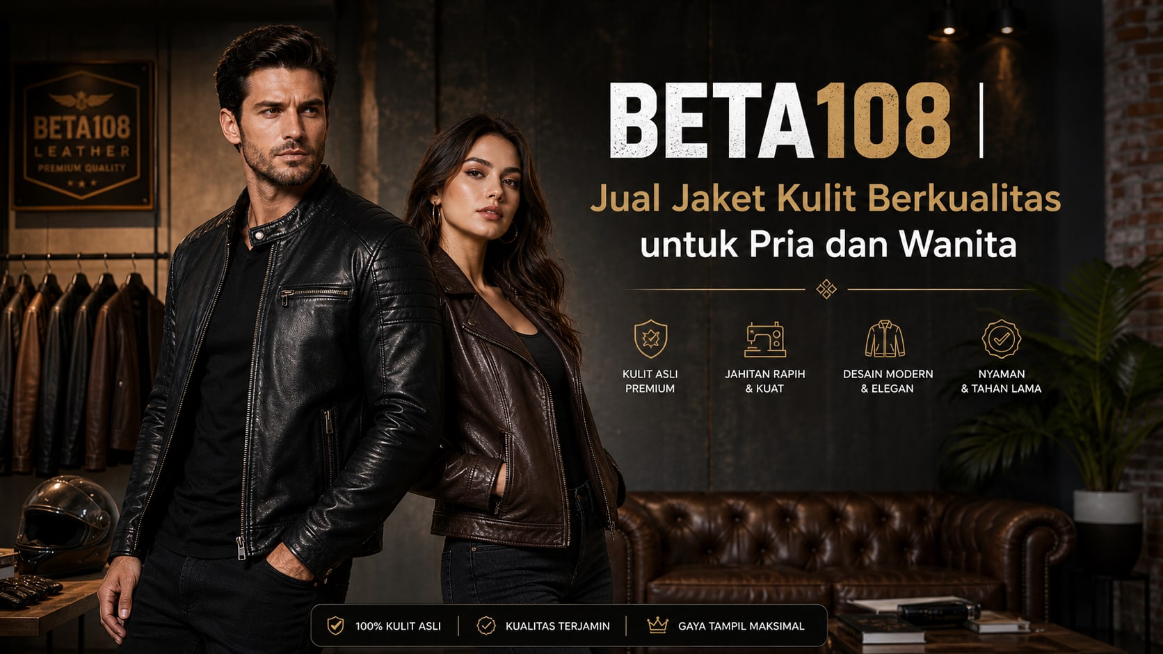 BETA108 | Jual Jaket Kulit Berkualitas untuk Pria dan Wanita