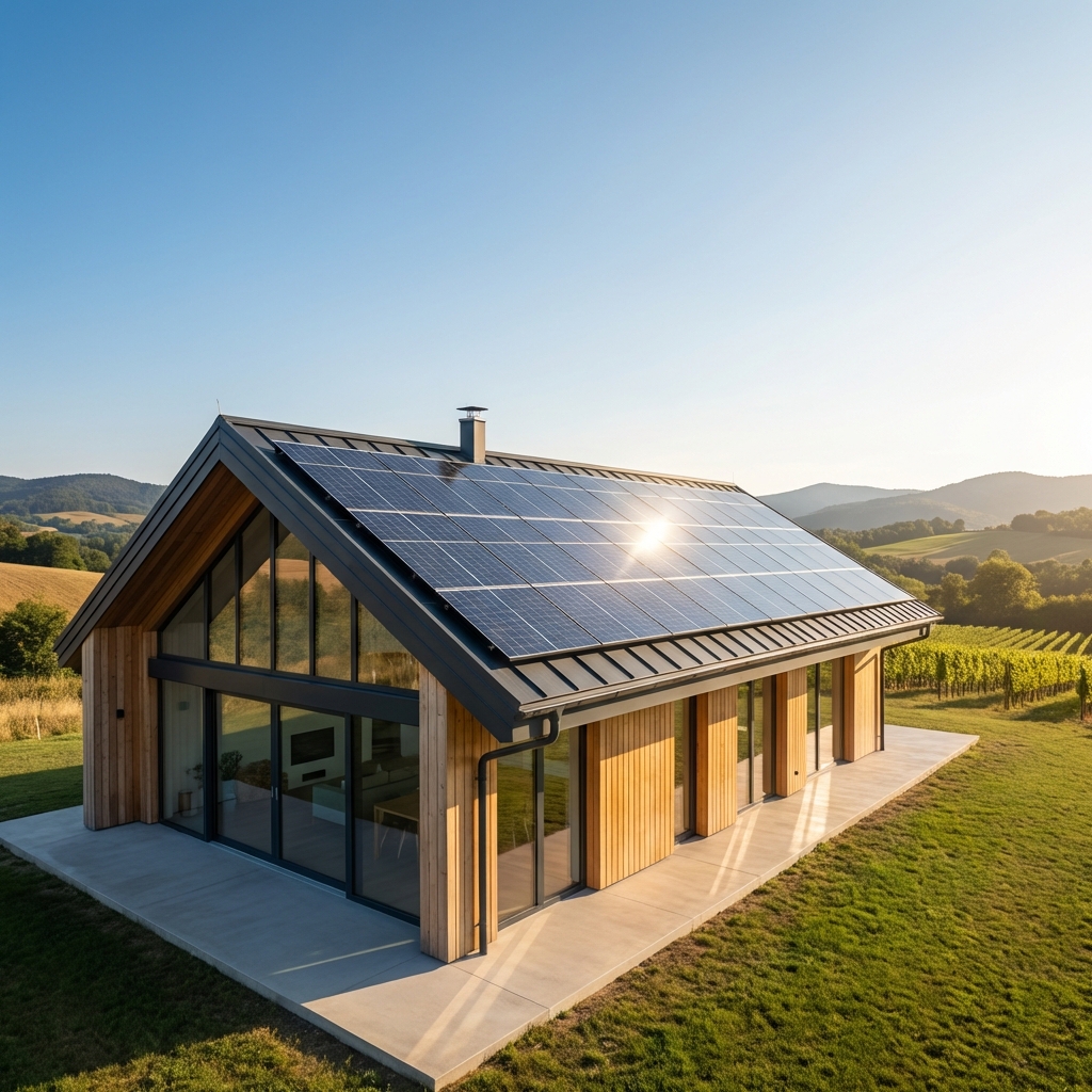 Realistic Solar Home Background