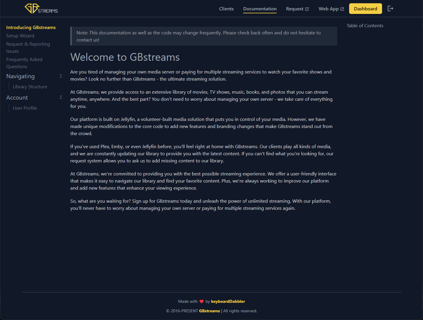 GBstreams