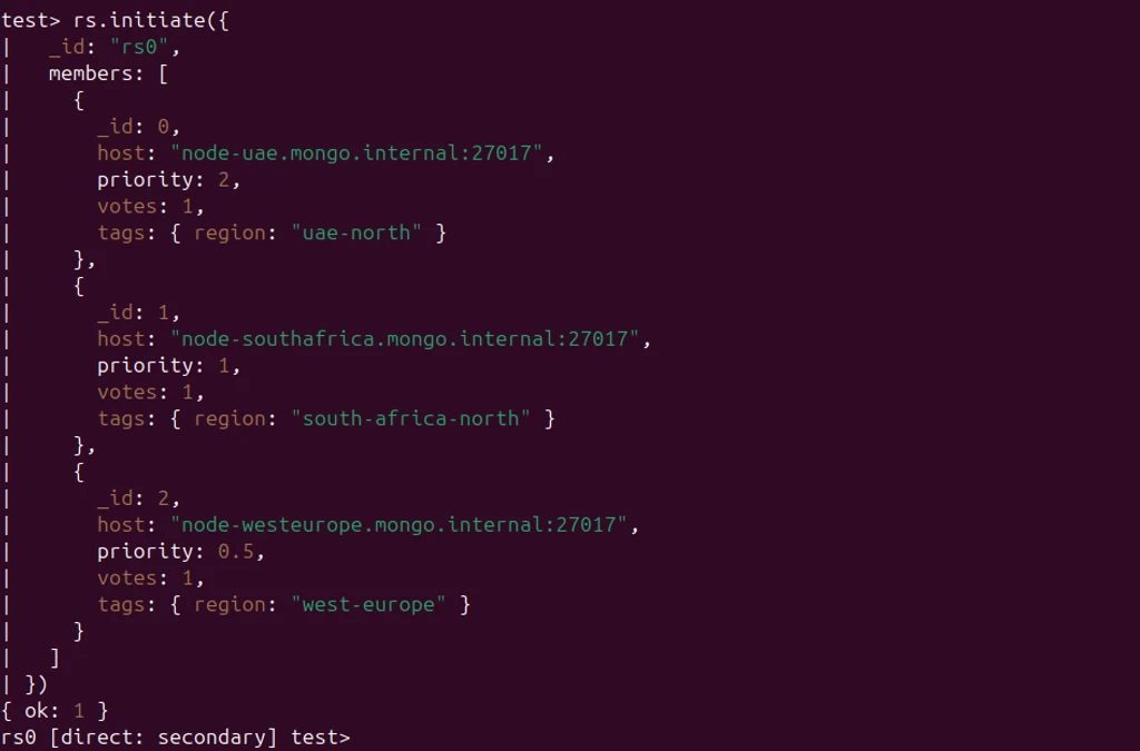 replica set initiated.png