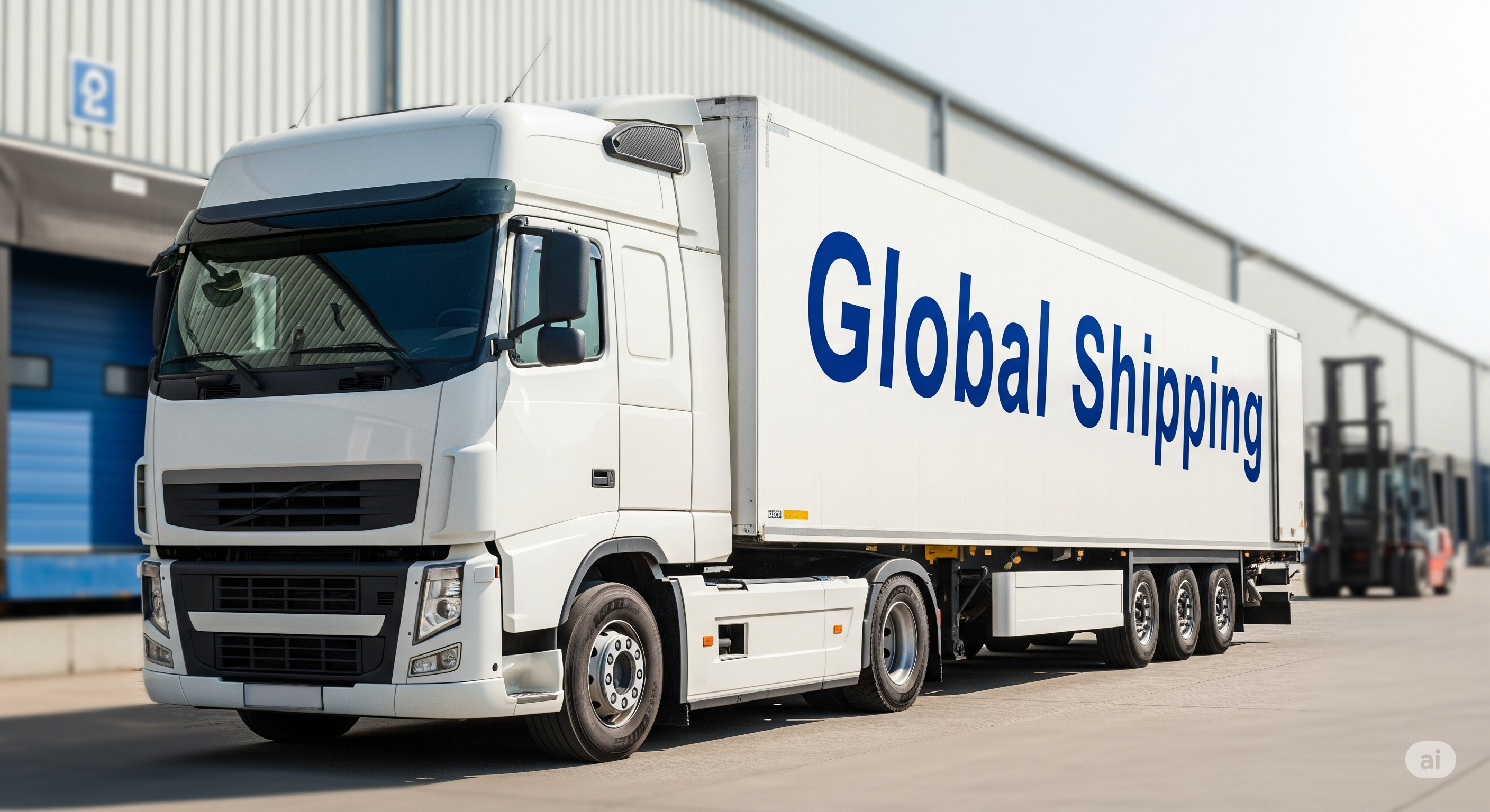 Shipping trucks and planes