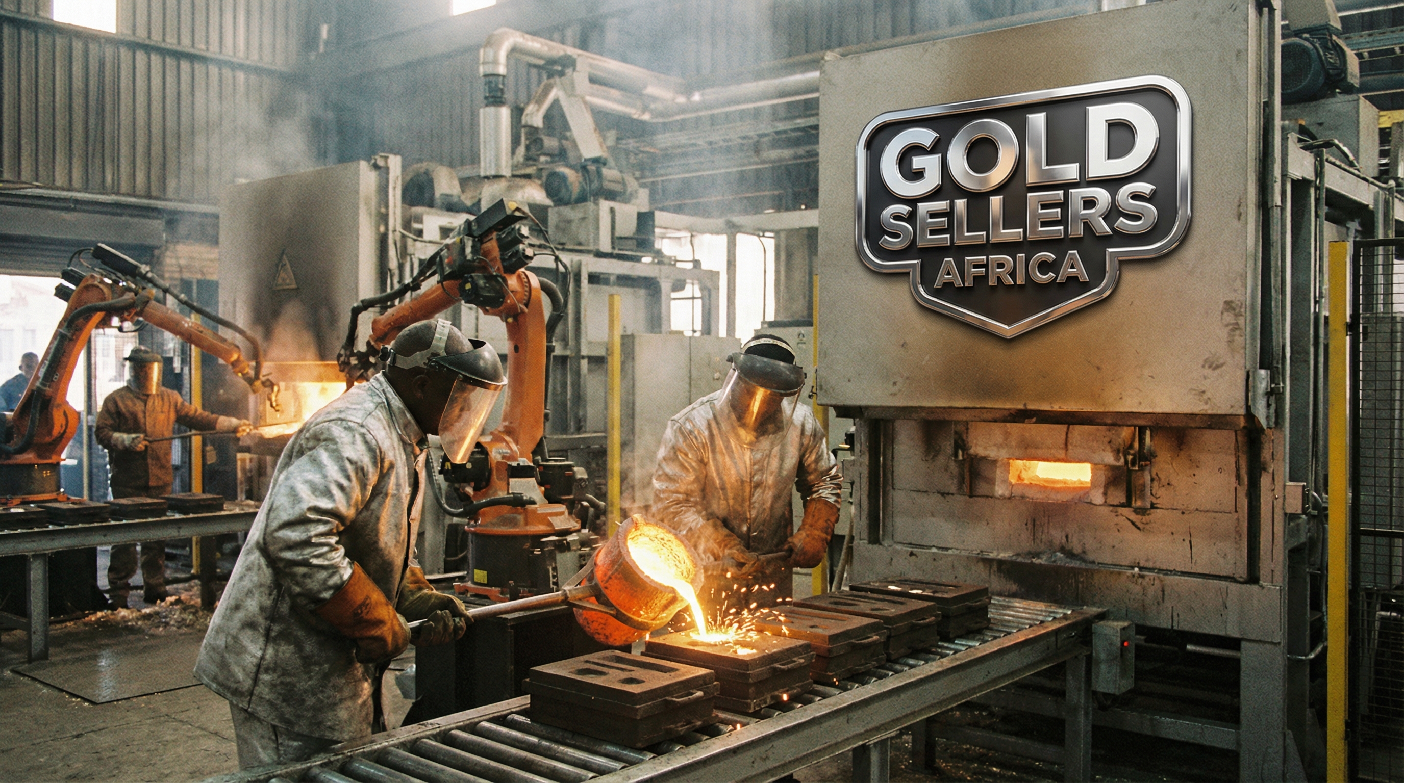Gold refinery facility in South Africa