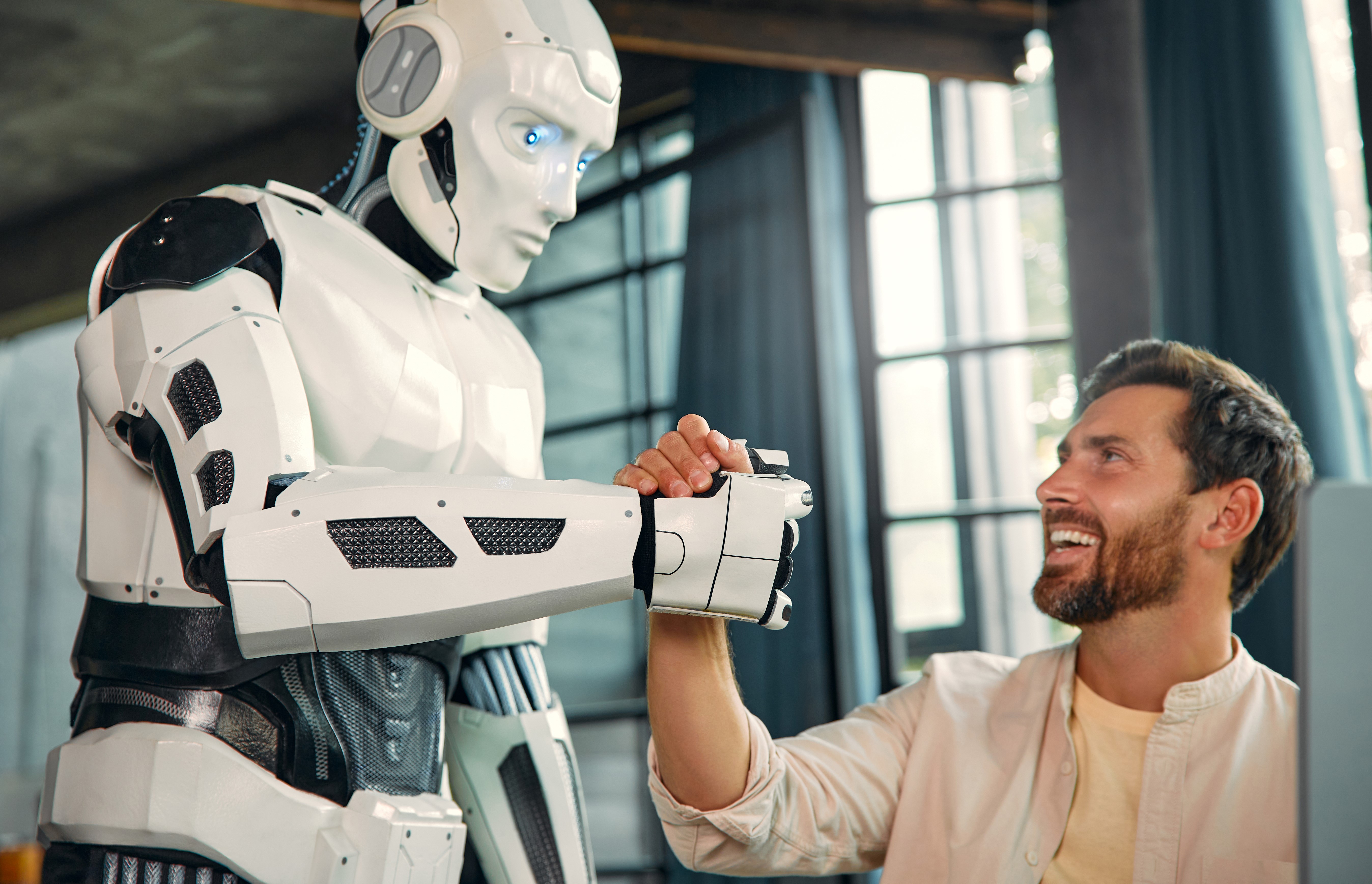 Robot and Man at Home
