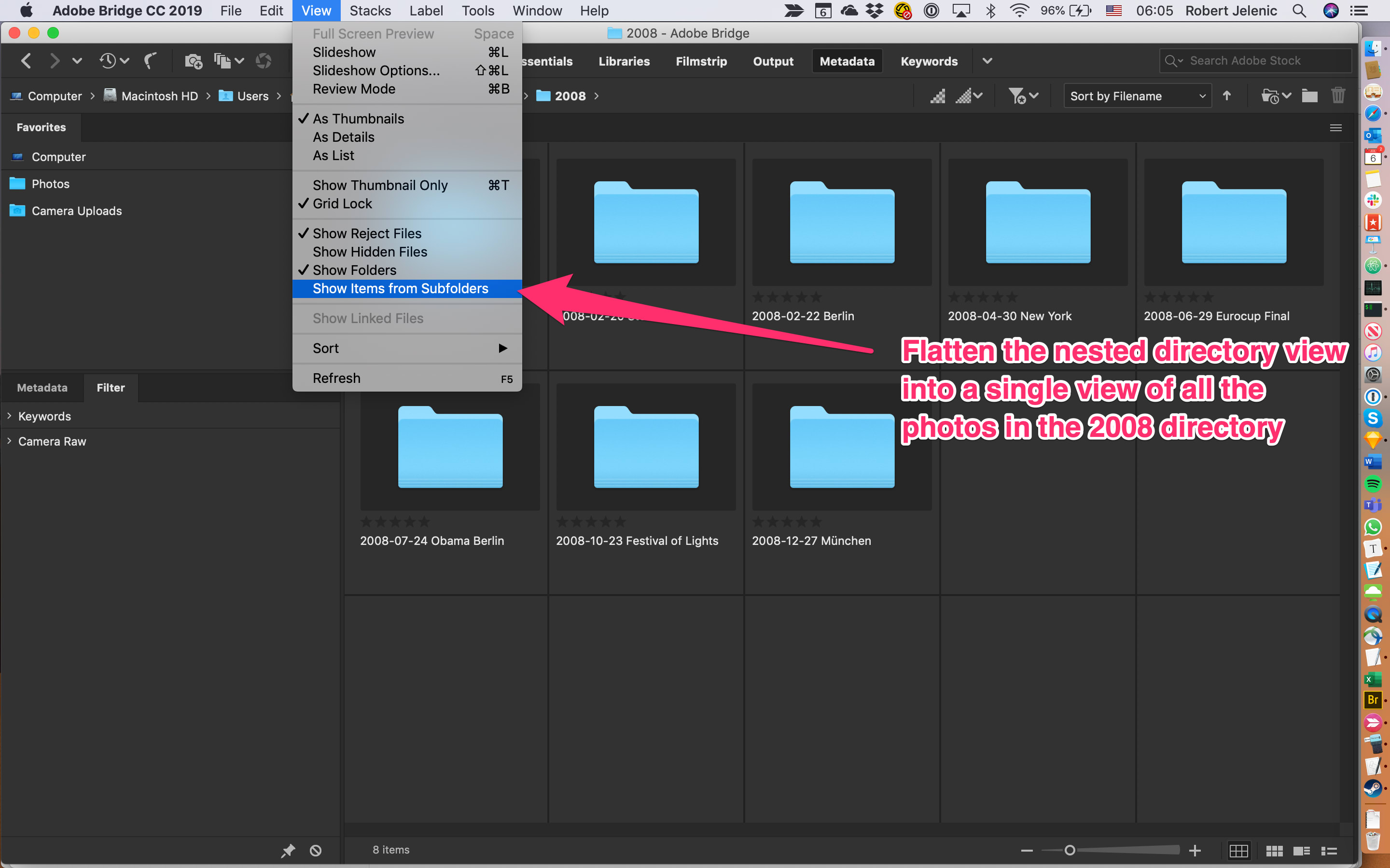 Adobe Bridge Bildschirmfoto 2