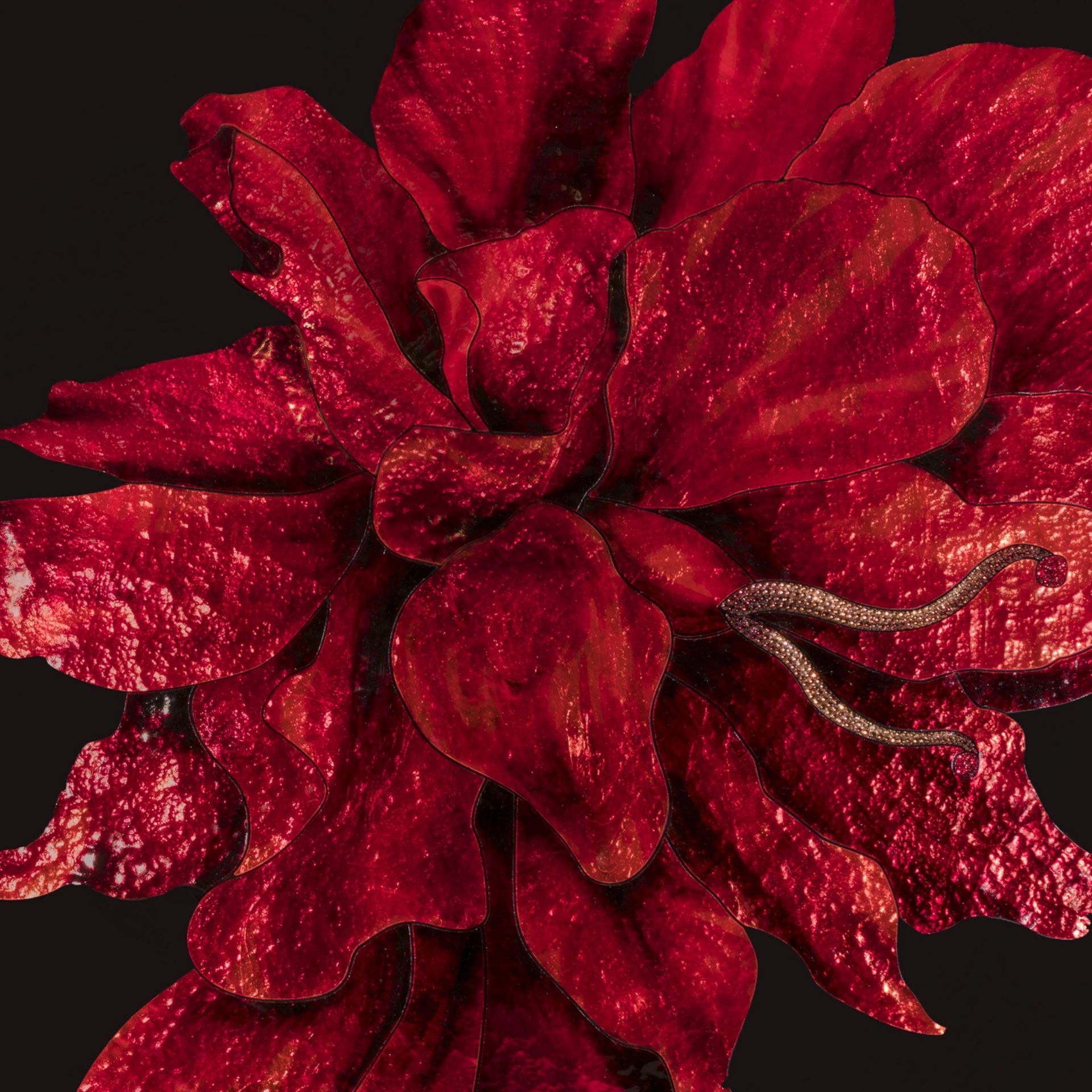 Red flower Artwork | Visionnaire