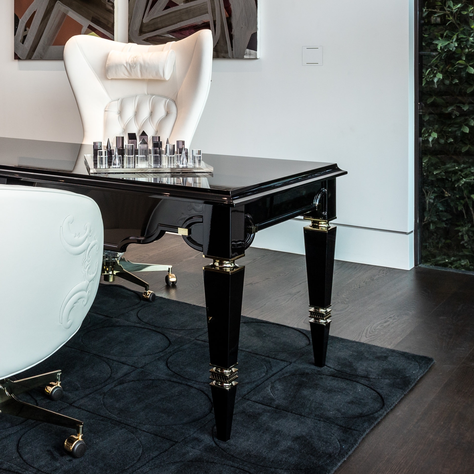 Windsor Desk with drawers view 3