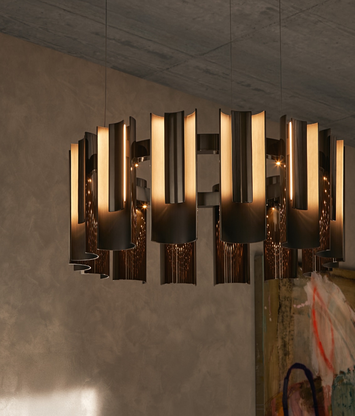 Polaris Steel Chandelier detail 10