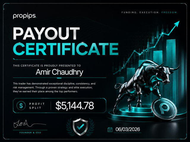 ProPips payout certificate 4