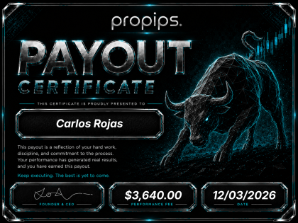 ProPips verified payout certificate 3
