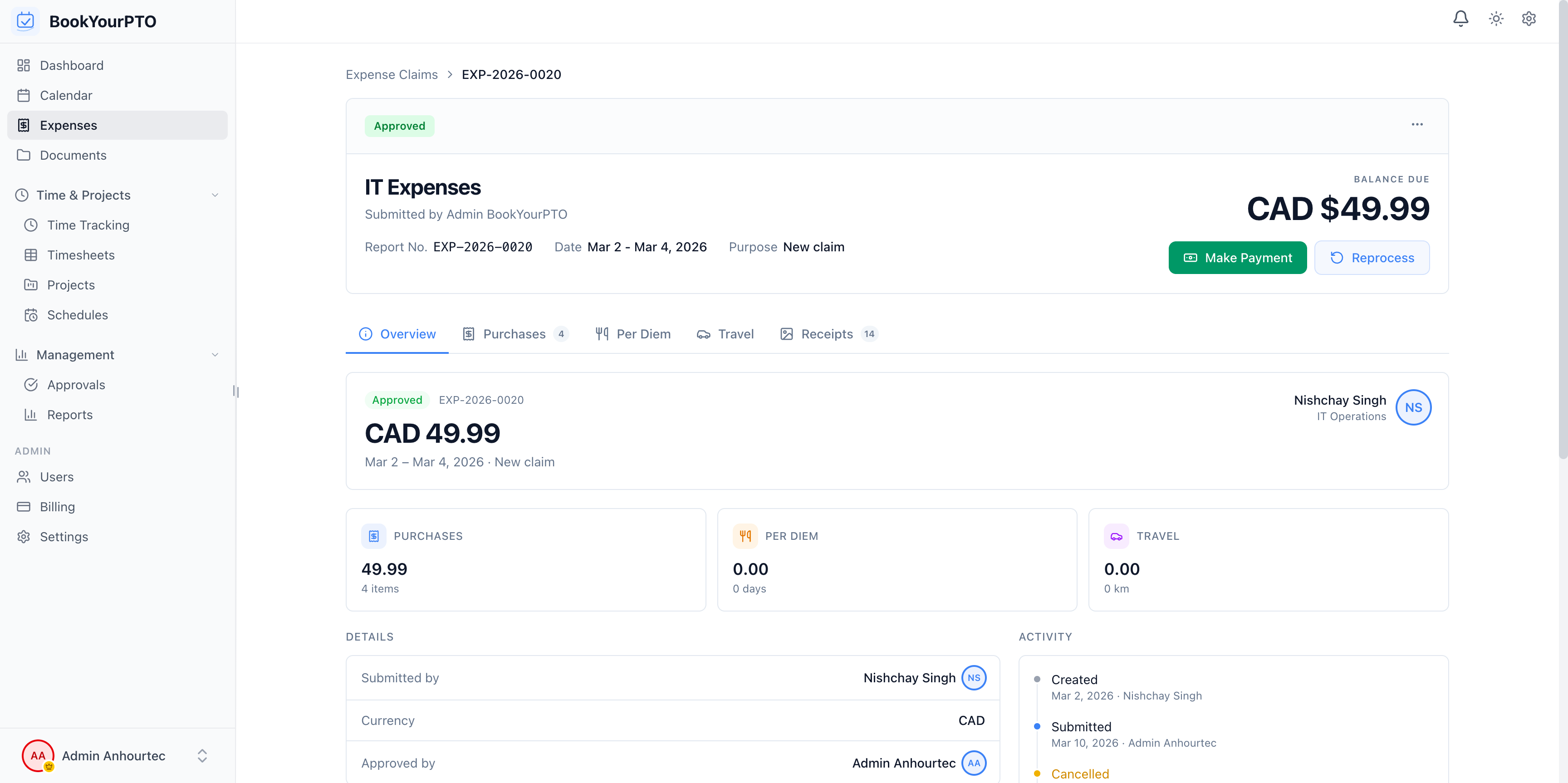 Expense Claims preview