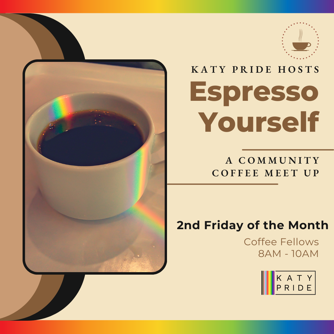 Espresso Yourself community coffee meet-up flyer
